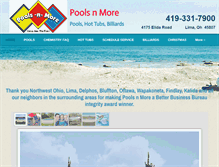 Tablet Screenshot of poolsnmoreohio.com